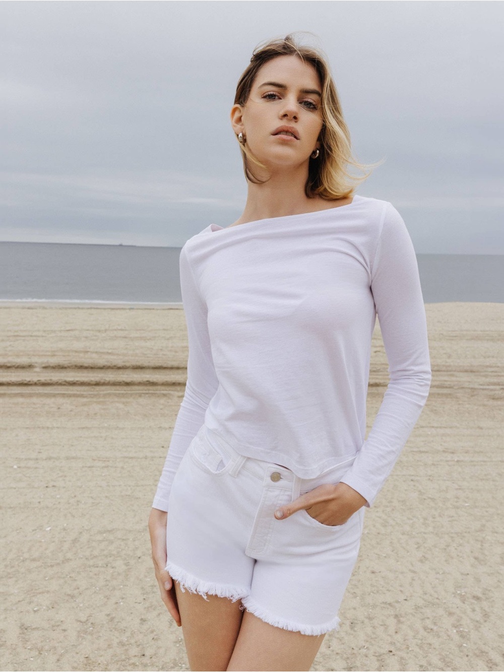 Lovervet By Vervet Optic and White Tummy Control Super High Rise A Line Shorts